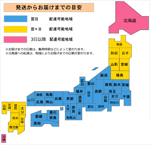 日本郵便配送表