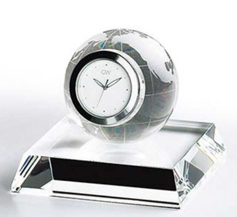 彫刻できるグラスウェア　時計