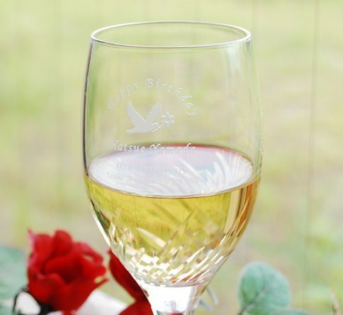 彫刻できるグラスウェア　トラフ ワイングラス