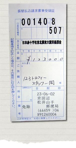 123トロフィー株式会社 東日本大震災復興支援 津軽びいどろ