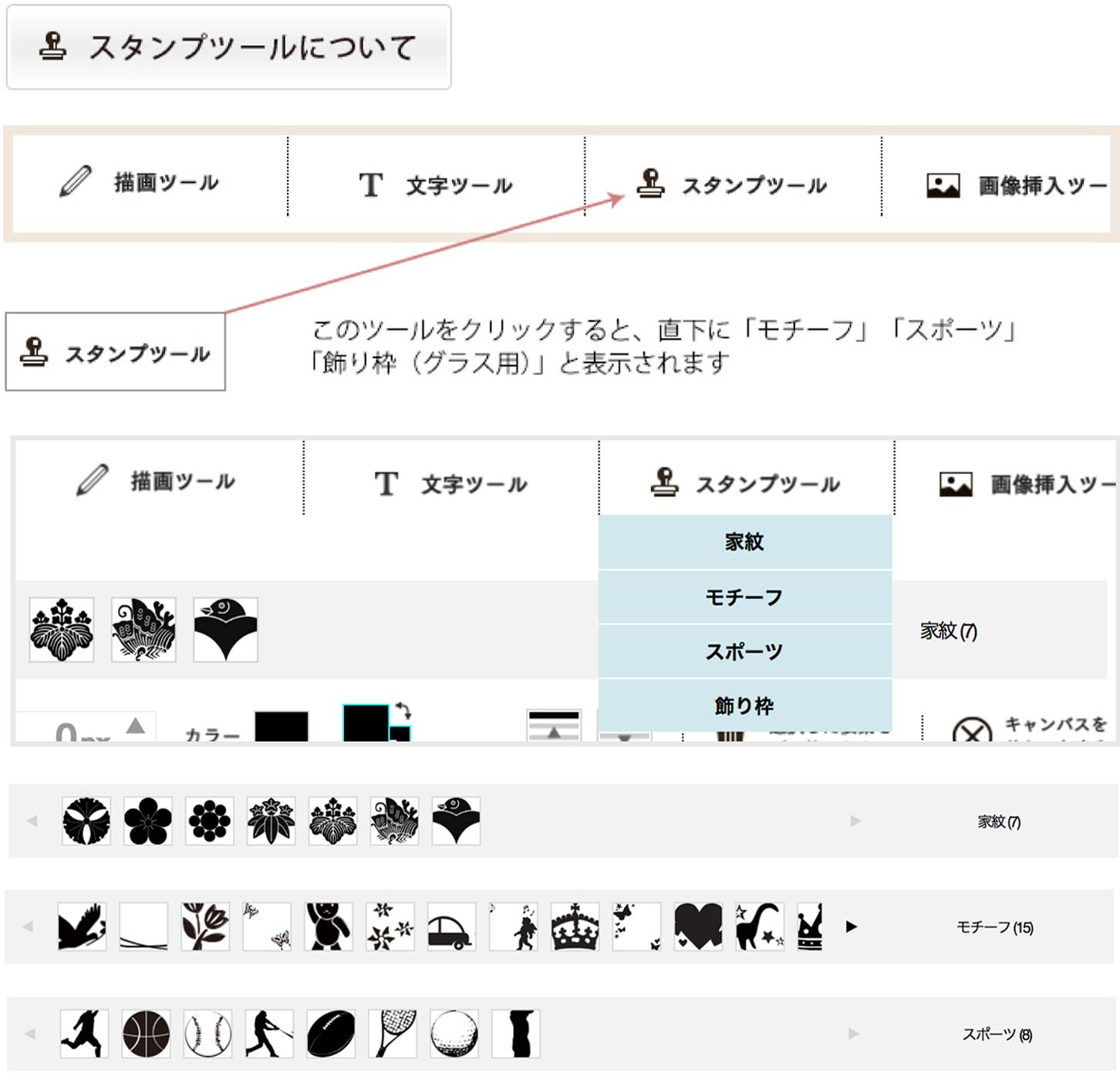 スタンプツールについて