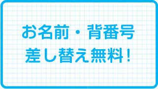 お名前・背番号差し替え無料！