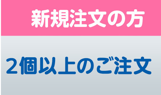 新規注文で2個以上をご注文の方