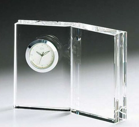 彫刻できるグラスウェア　時計