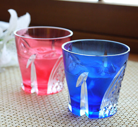 彫刻できるグラスウェア　切子グラス